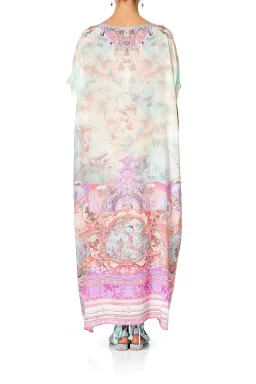 Camilla Slim Line Round Neck Kaftan Electron Libre Print Size 12 for rent on The Volte - image 3