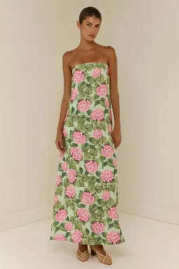 Palm Noosa Alessia Dress in Pink Jardin Size AU10 for rent on The Volte - image 3