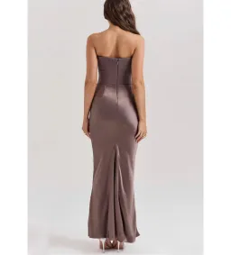 House of CB Persephone Strapless Corset Maxi Dress in Smoke Size XS/AU6 for rent on The Volte - image 3