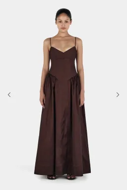 Hansen & Gretel Bellini Gown Chocolate XXS for rent on The Volte - image 2