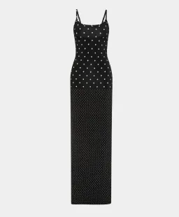 With Harper Lu Slip Maxi Dress in Black Polka Size S / AU 8 for rent on The Volte - image 4
