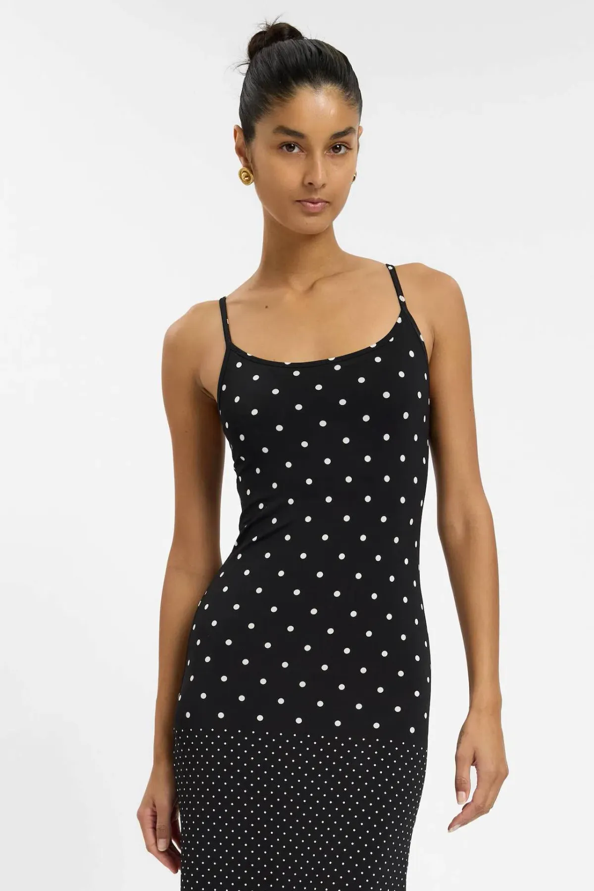 With Harper Lu Slip Maxi Dress in Black Polka Size S / AU 8 - Image 2