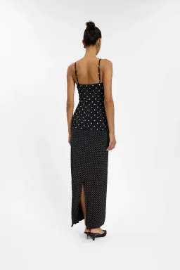 With Harper Lu Slip Maxi Dress in Black Polka Size S / AU 8 for rent on The Volte - image 3