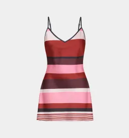 With Harper Lu Bias Mini Dress in Fuchsia Stripe Size S / AU 8 for rent on The Volte - image 4