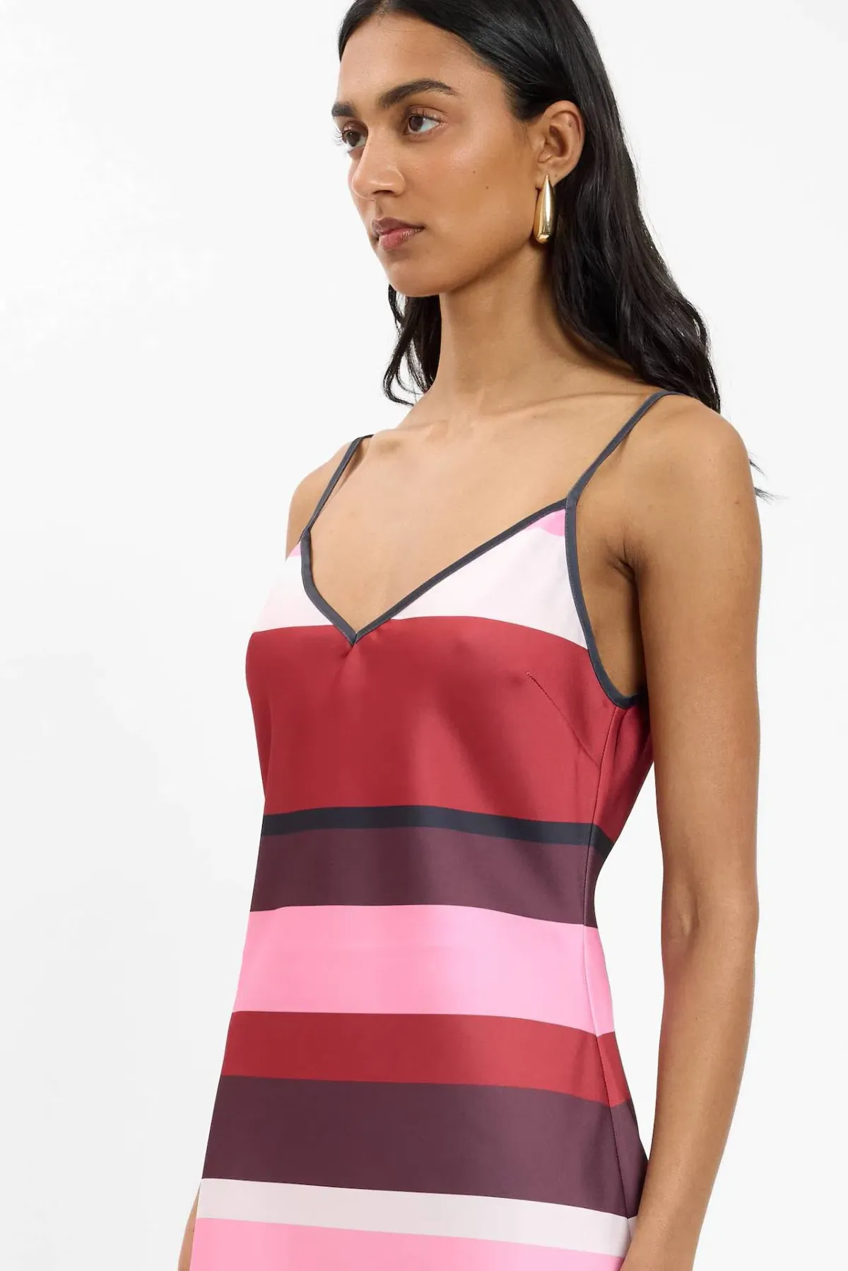 With Harper Lu Bias Mini Dress in Fuchsia Stripe Size S / AU 8 - Image 2