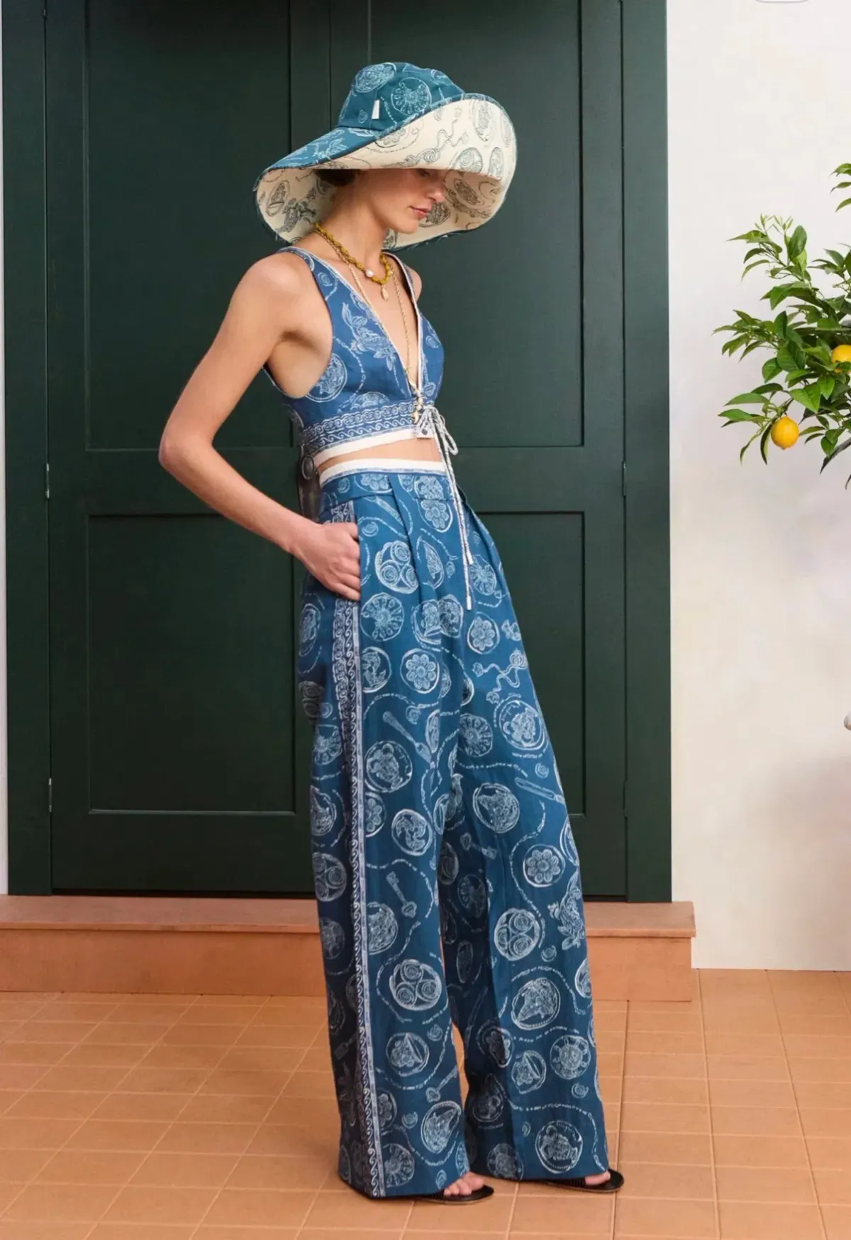 Alemais Lucky Lace Up Bralette and Pants - size 8/10 - Image 2