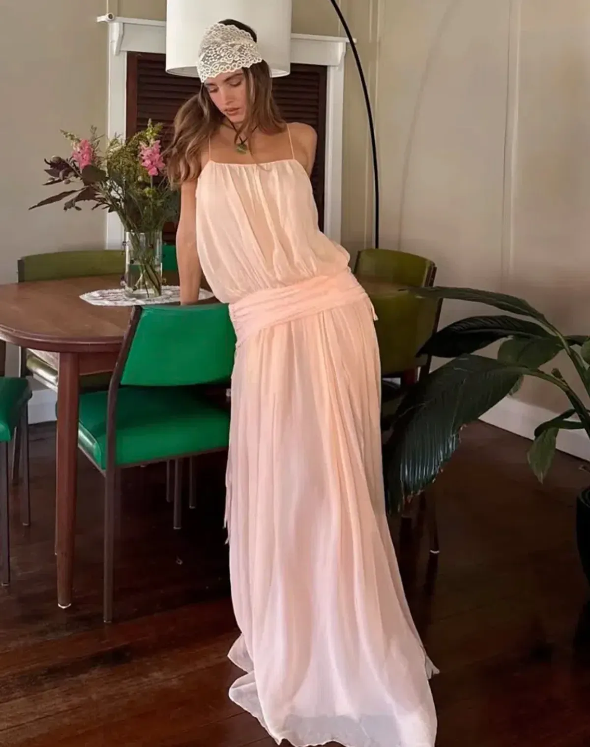 Bec and Bridge Camille Blouson Maxi Peach Size 8 - Image 2