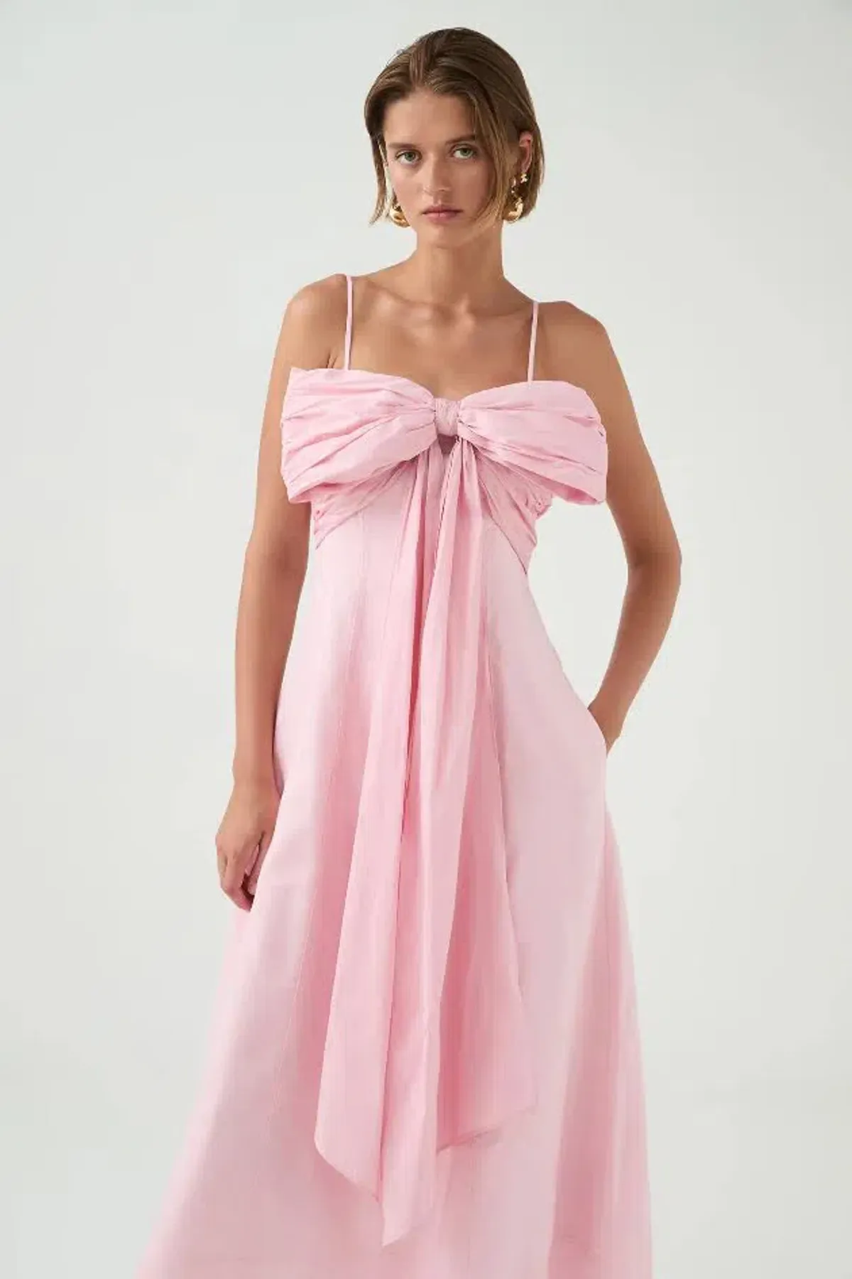 🩷New AJE Scarlett Bow Midi Dress - Size 14 - Cherry Blossom Pink🩷 - Image 7