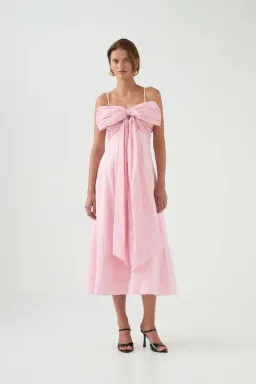 🩷New AJE Scarlett Bow Midi Dress - Size 14 - Cherry Blossom Pink🩷 for rent on The Volte - image 1