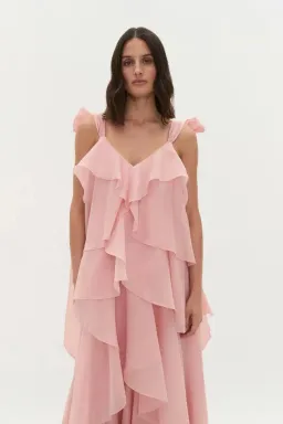 🌸New AJE Gracie Tiered Maxi Dress – Muted Rose Pink 10 AU 🌸 for rent on The Volte - image 5