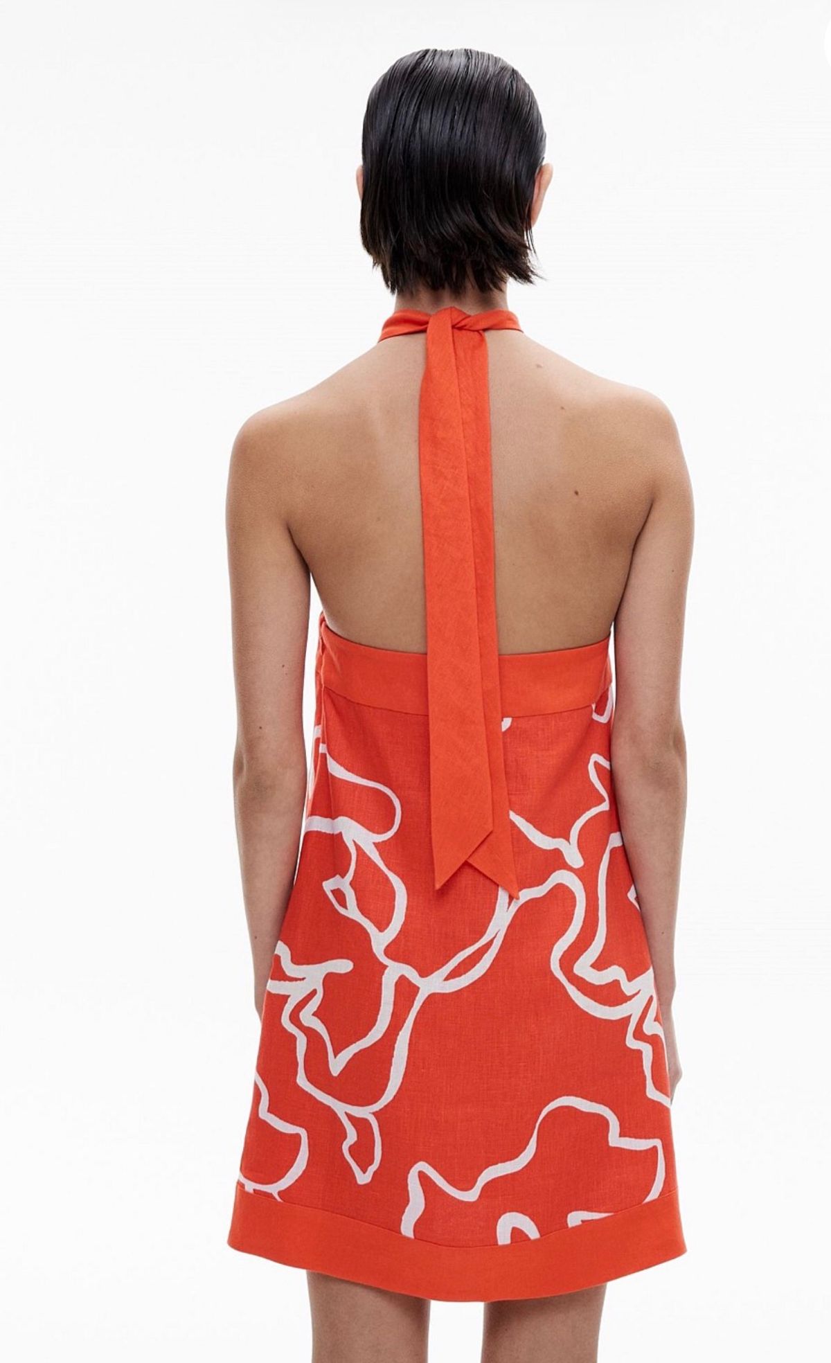 Witchery Contrast Halter Mini Dress - Image 3