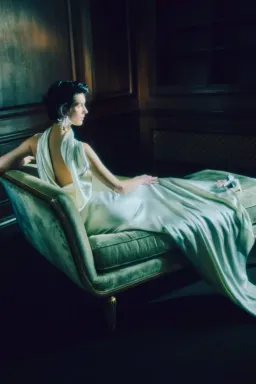 Daniel Frankel River Dress Silk Wool Strapless Size 2 for rent on The Volte - image 5