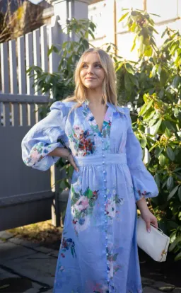 ZIMMERMANN EVERLEY PLUNGE MIDI DRESS SIZE 2 for rent on The Volte - image 2