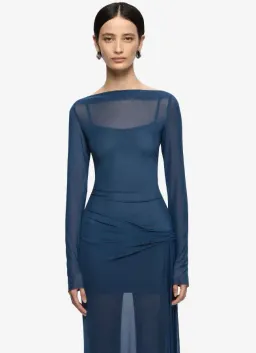 Bec and Bridge Marabou Long Sleeve Maxi Dress Size 6 for rent on The Volte - image 3