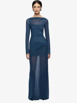 Bec and Bridge Marabou Long Sleeve Maxi Dress Size 6 for rent on The Volte - image 1