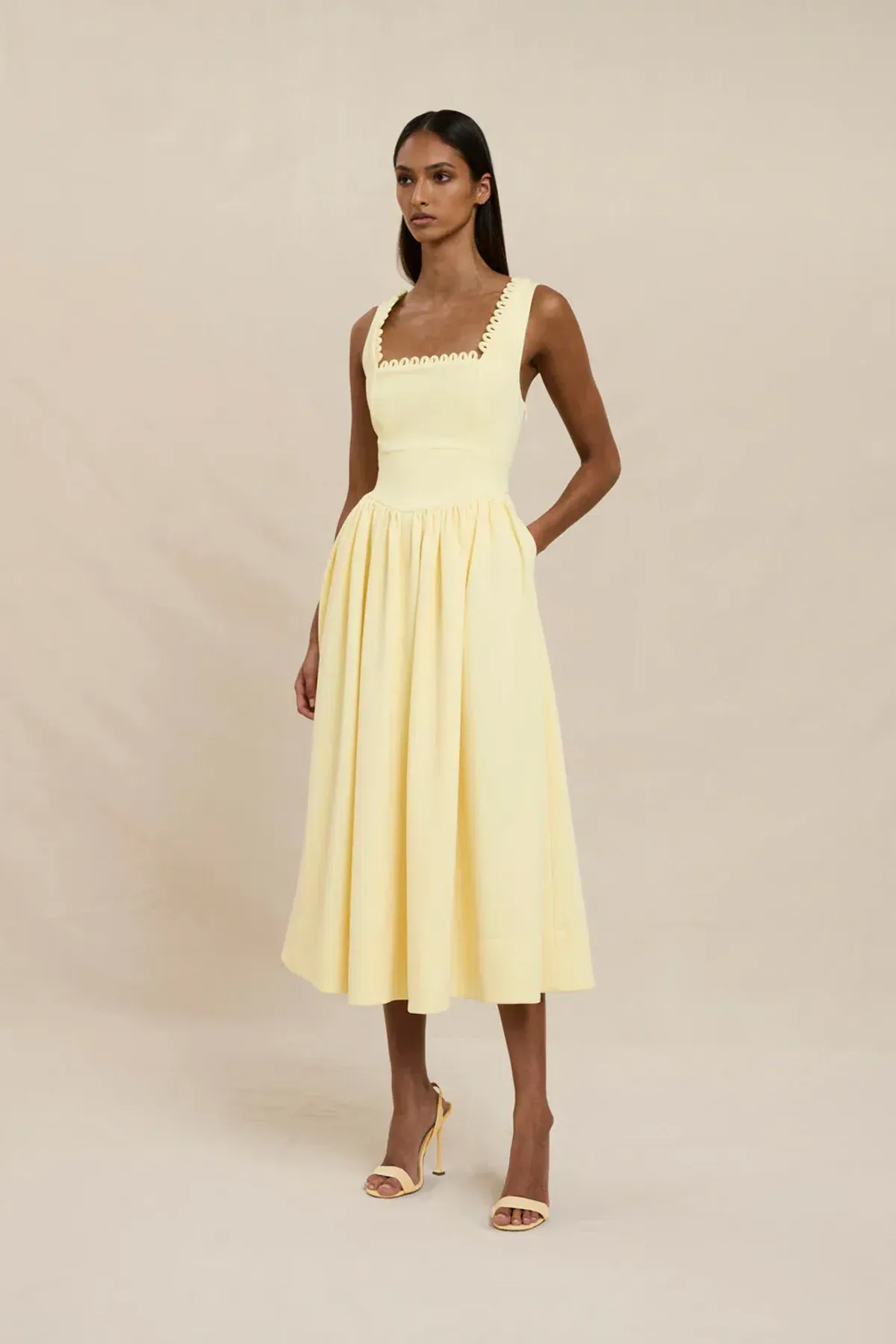 Nova Scallop Midi Dress by By Johnny Size 8 - Image 5
