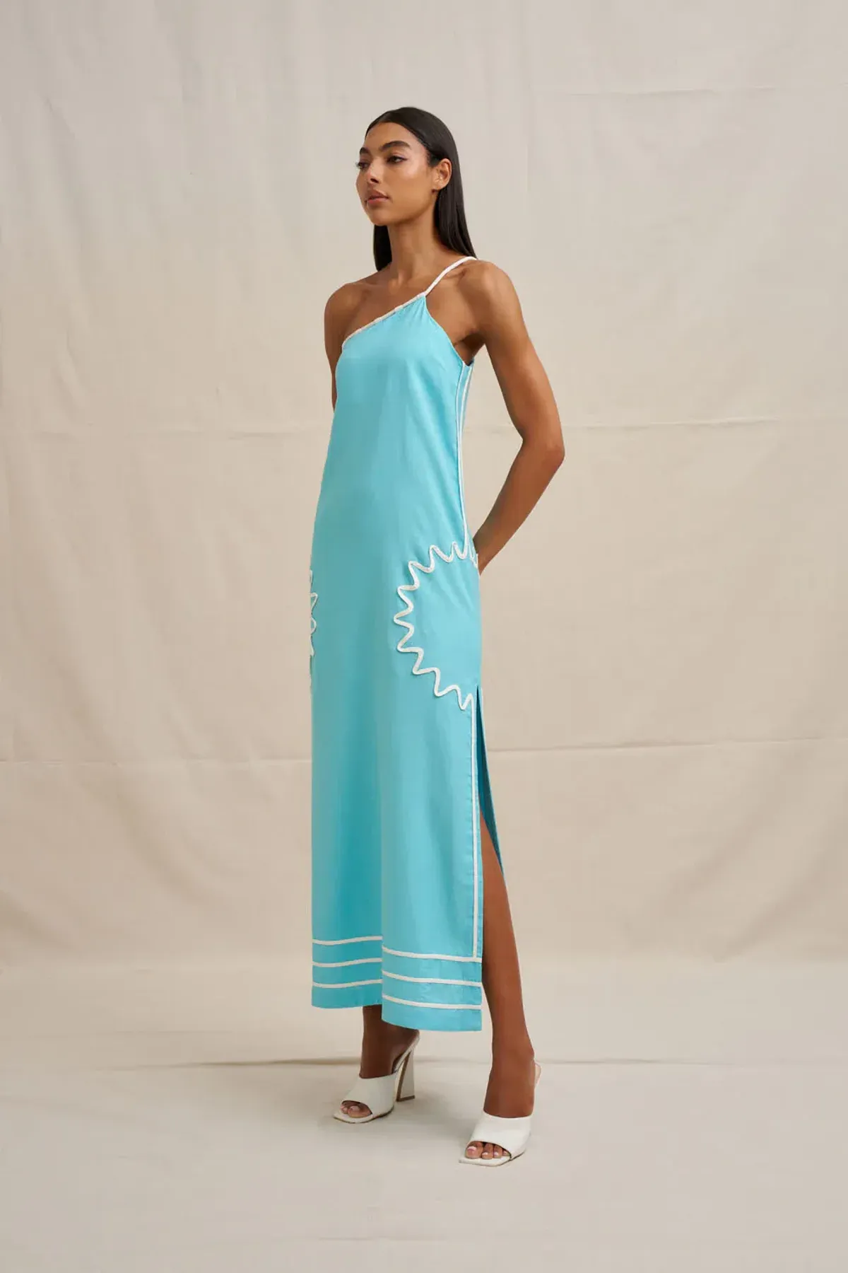 Oasis One Shoulder Maxi Dress by By Johnny Size 8 - Image 3