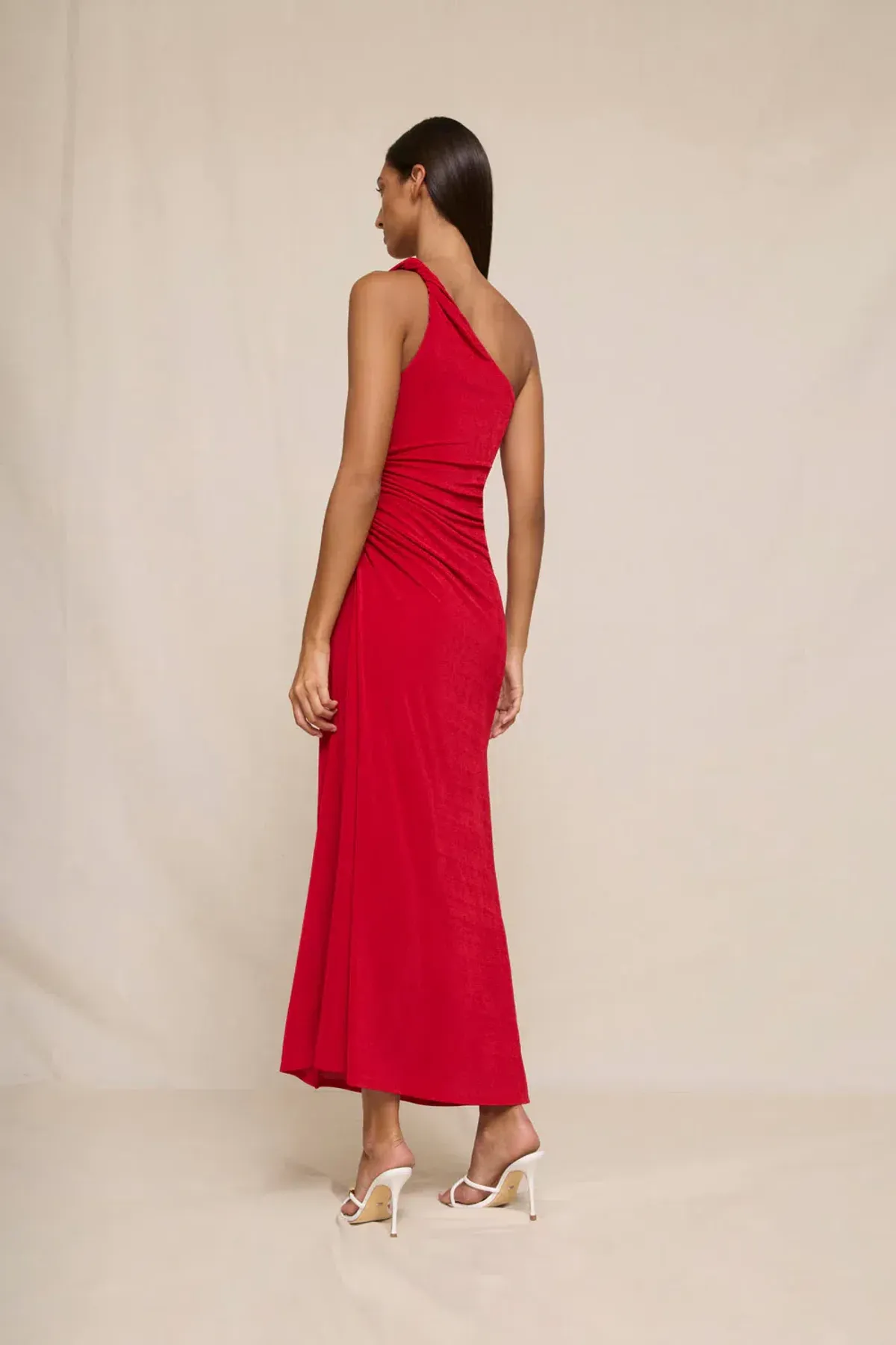 Carmine One Shoulder Dress by By Johnny Size 8 - Image 6