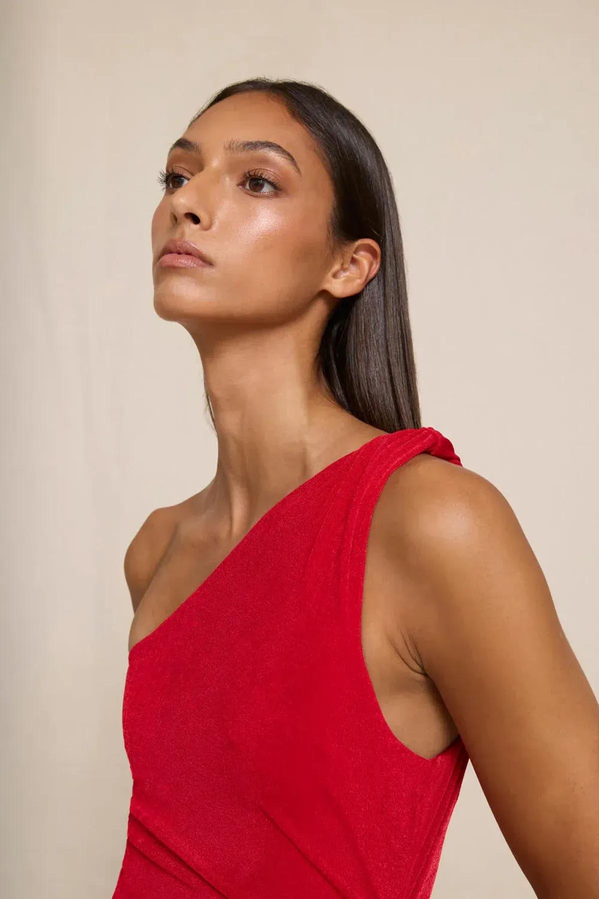 Carmine One Shoulder Dress by By Johnny Size 8 - Image 4