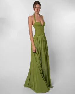 Fenity, Gaia Dress, green, size 6, maxi  for rent on The Volte - image 3