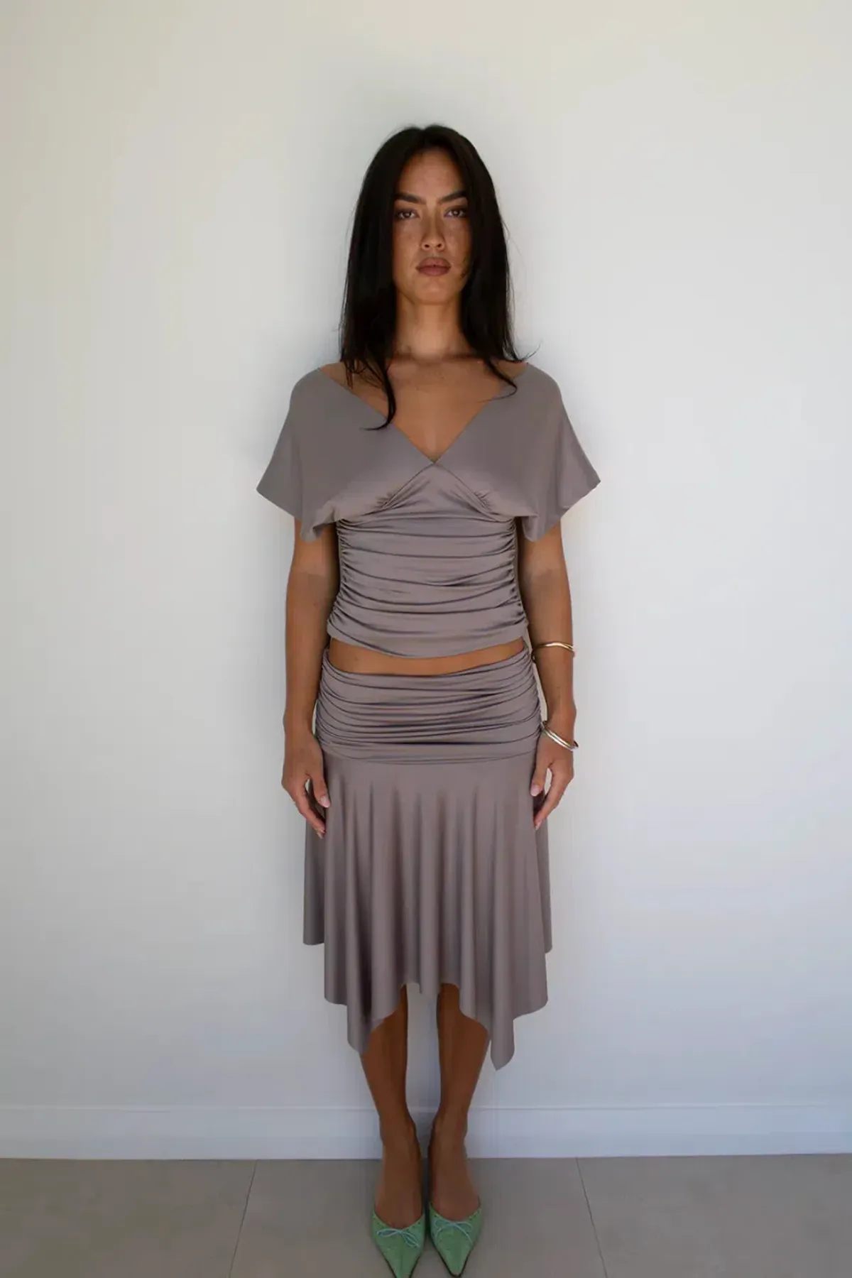 hntr the label, andi set, slate, midi, size xs  - Image 2