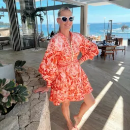 Zimmermann Lyre Billow Mini Dress Size 0 / 8 AU for rent on The Volte - image 4