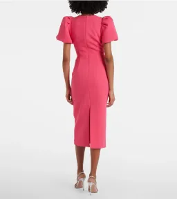 Rebecca Vallance Posey Puff Sleeve Midi Dress Pink size 12 for rent on The Volte - image 3