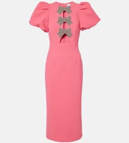 Rebecca Vallance Posey Puff Sleeve Midi Dress Pink size 12 for rent on The Volte - image 6