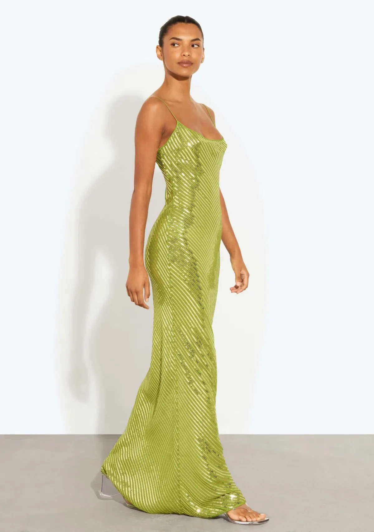 Rat & Boa, Gina Maxi Dress in Green/Sequin Size S / AU 8 - Image 2