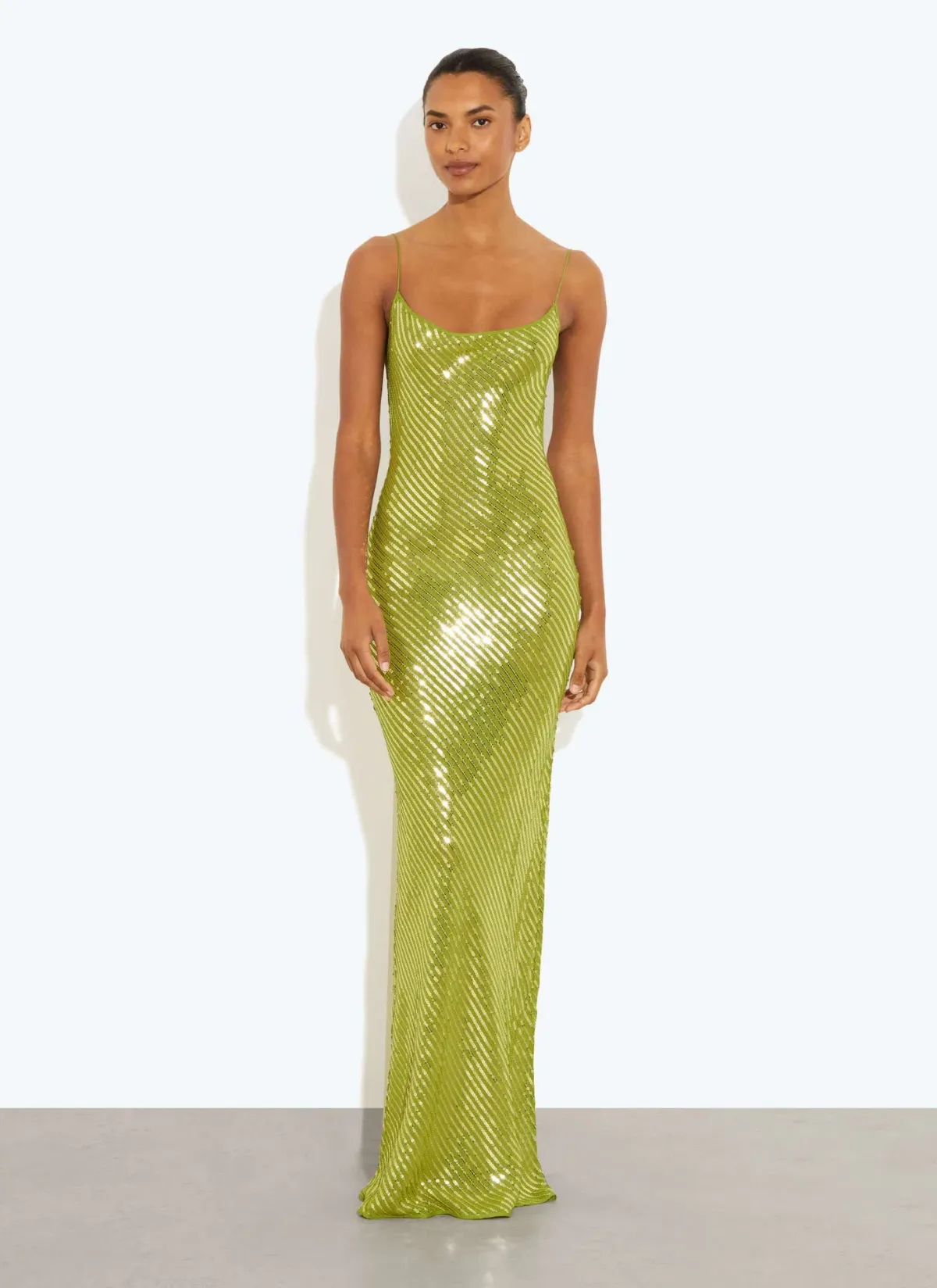 Rat & Boa, Gina Maxi Dress in Green/Sequin Size S / AU 8 - Image 1