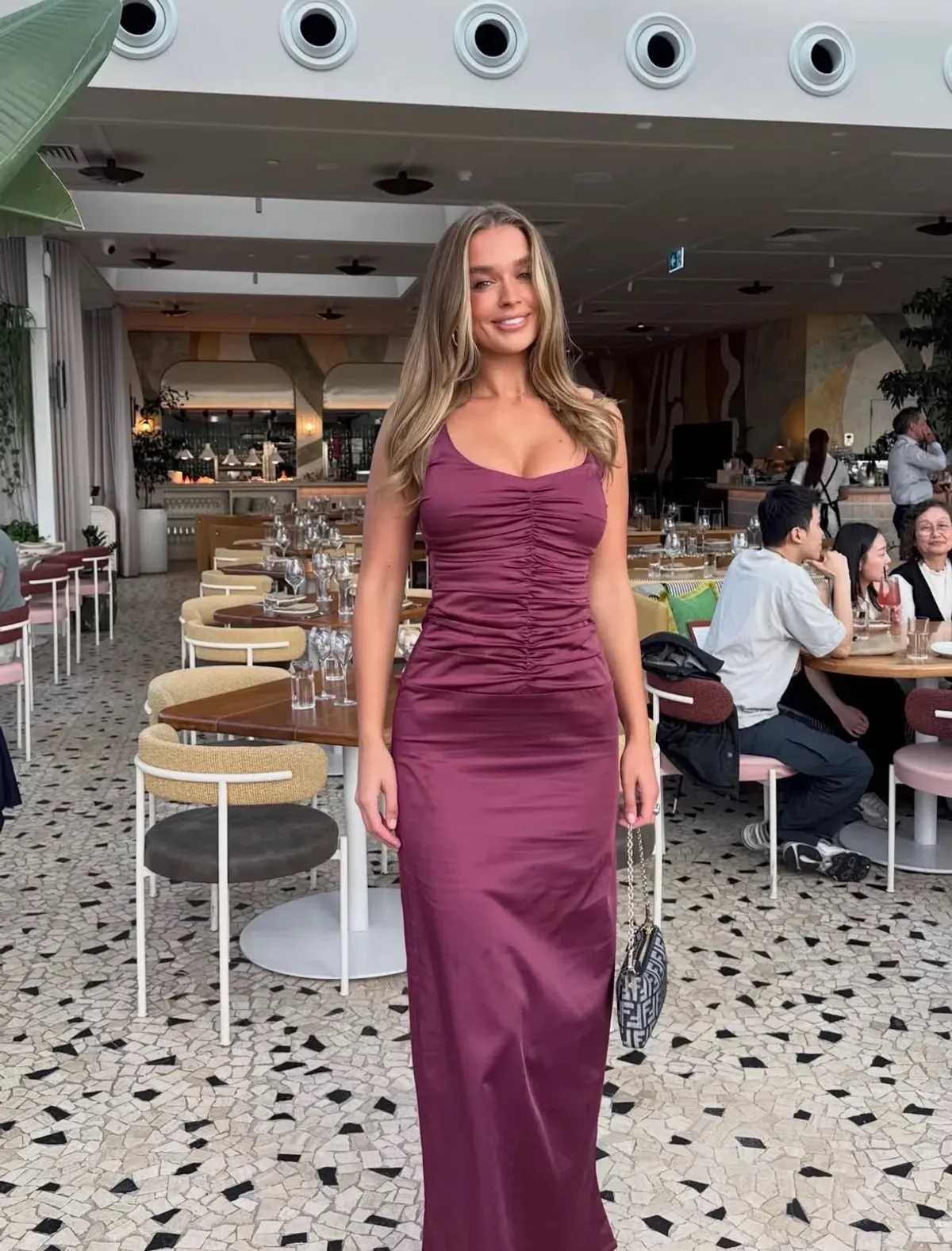 ANCE GRIA ATLEIN GOWN PLUM SIZE 8 (S) - Image 5