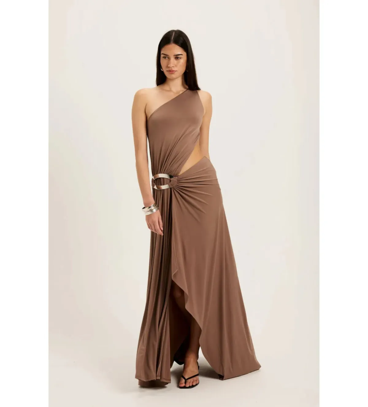 Ance Gria Serena Gown in Taupe Size S/AU8 - Image 1