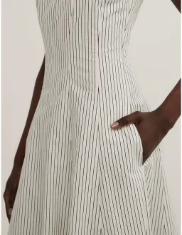 Witchery Seam Detail Midi Dress Cream Size 10 for rent on The Volte - image 3