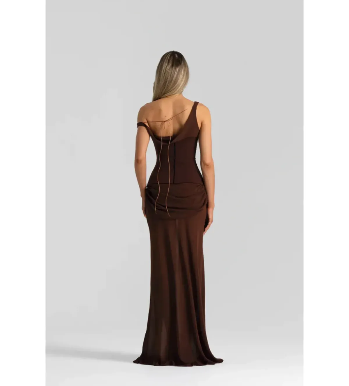 Natalie Rolt Cadence Gown in Espresso Size 2/AU10 - Image 3