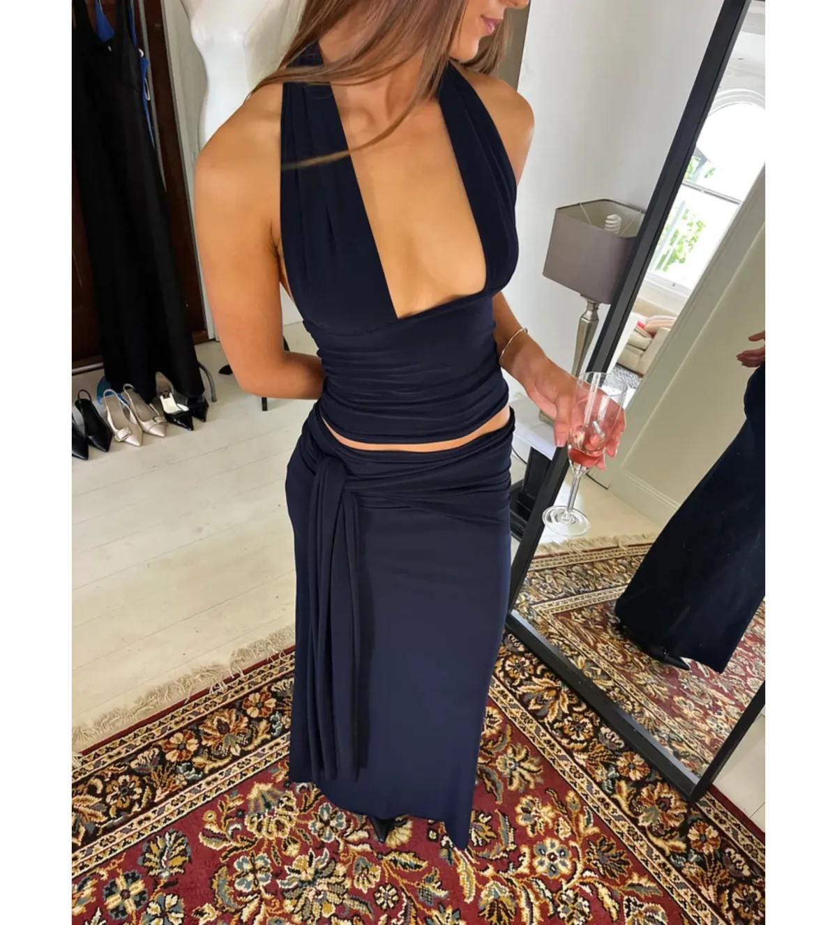 LaMarie Sofia Set in Navy Size XS/S - Image 3