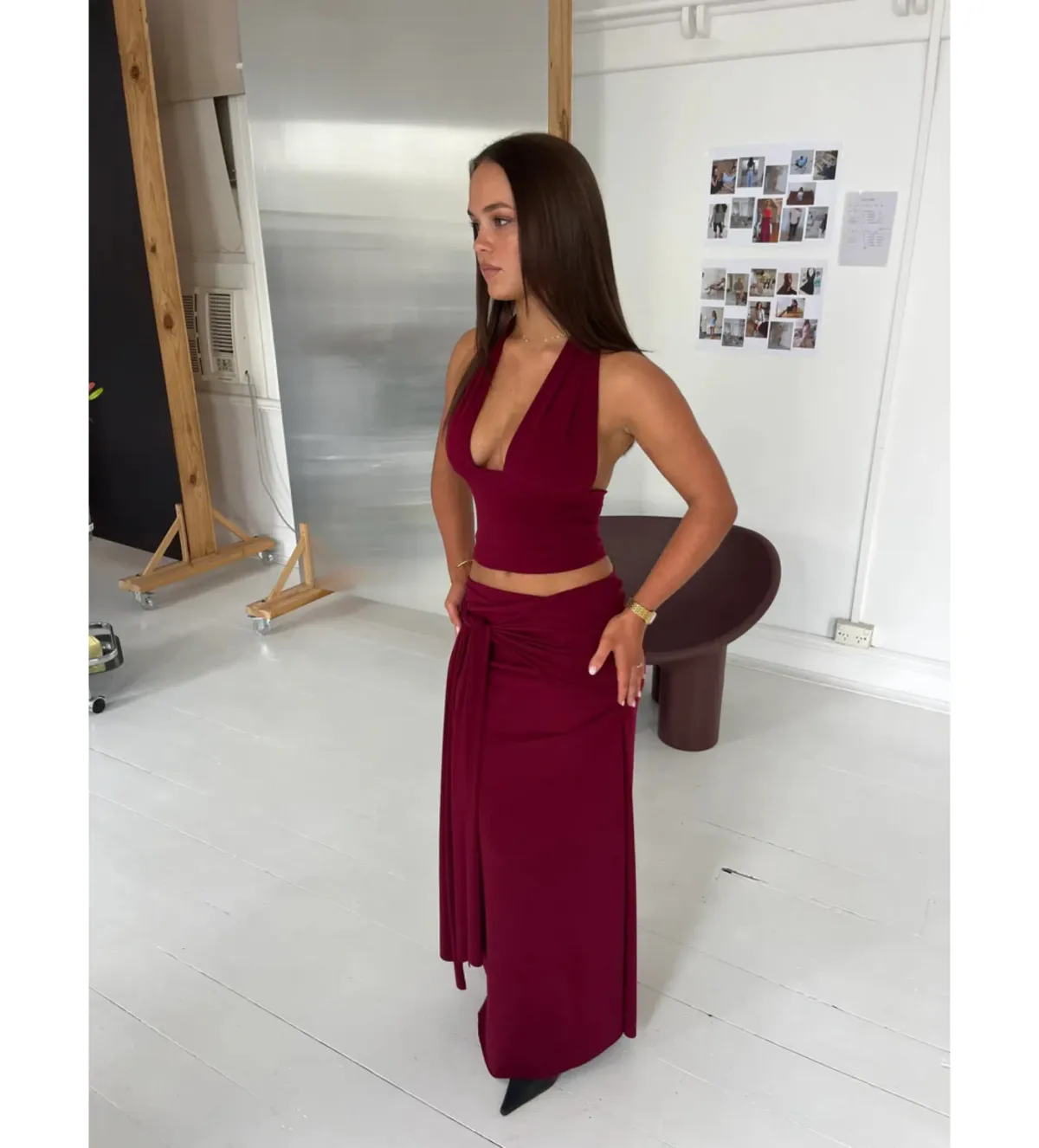 LaMarie Sofia Set in Burgundy Size XS/S - Image 2