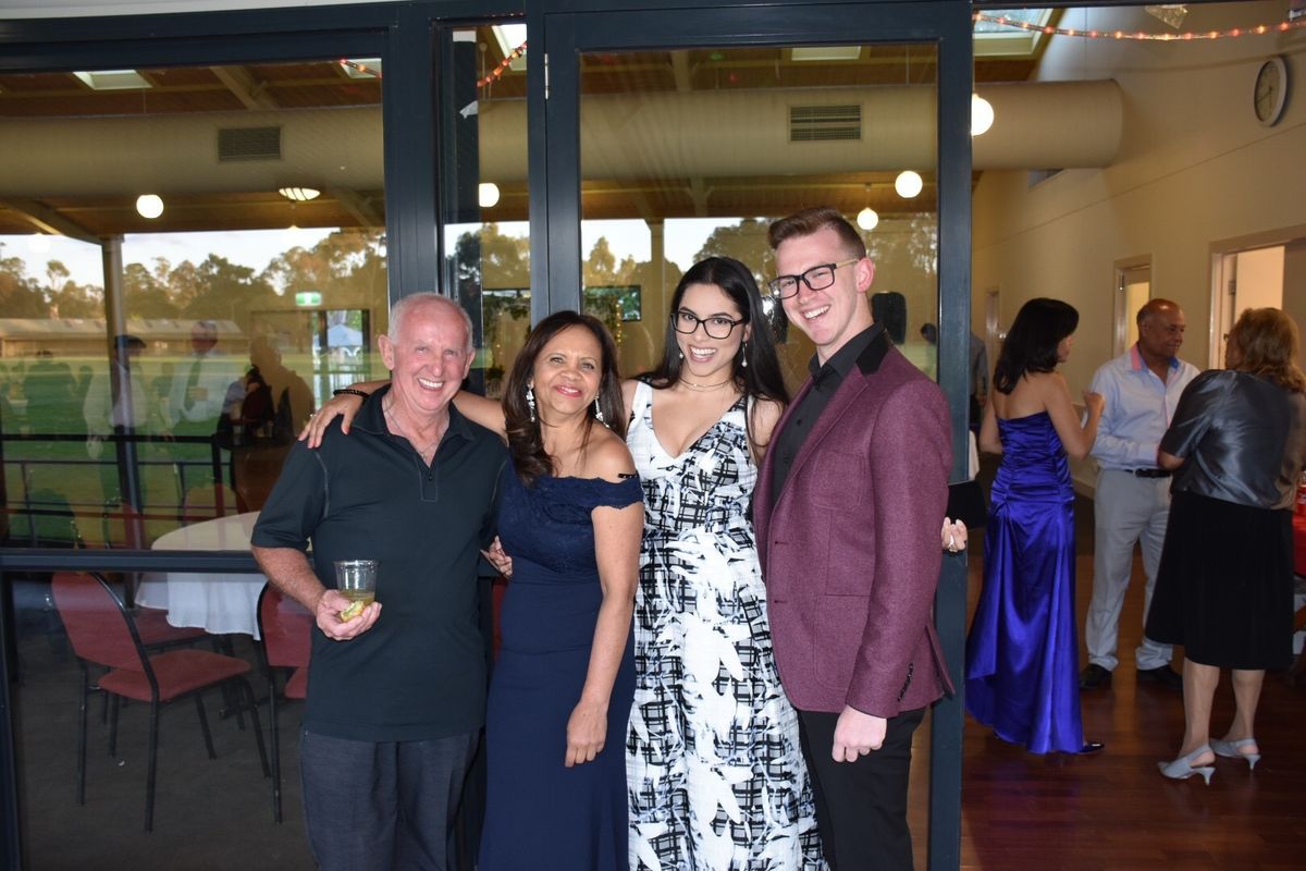 Bariano Blue and White Floral Beauty Custom Made Dress Print Size 8 - Image 2