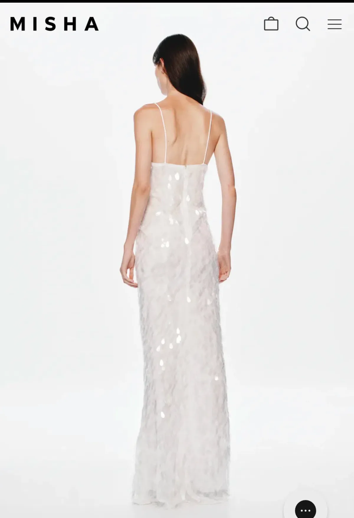 Sapphire sequin maxi dress in ivory  - Image 5