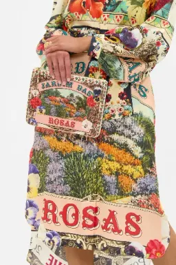 Camilla Dress and Clutch Aromatic Amor Blouson Sleeve Bias Dress size S 8-10 for rent on The Volte - image 8