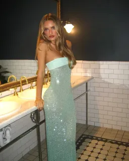 Fait Par Foutch Elizabeth Sparkly Green Dress size 6 for rent on The Volte - image 6