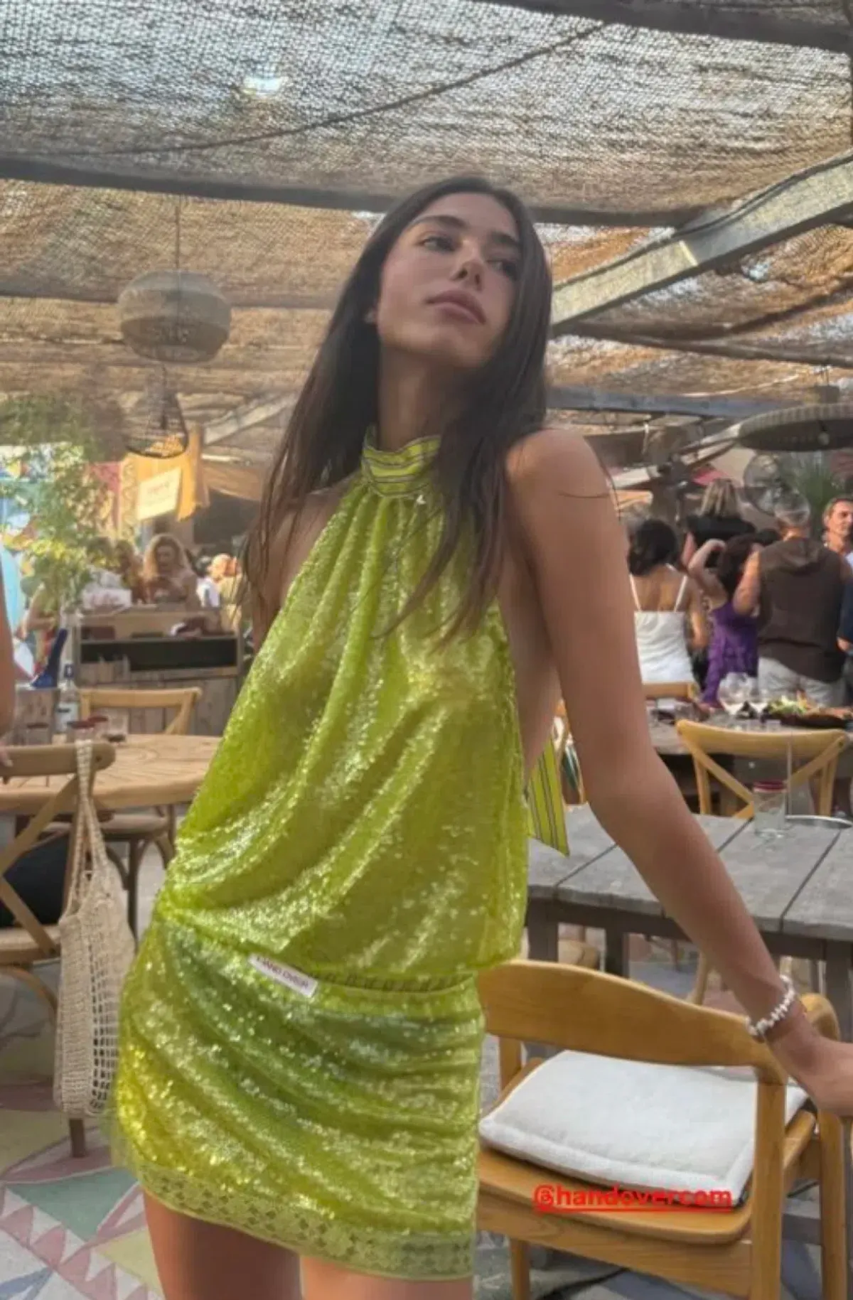 HAND OVER Cristobal Skirt in Green (with white lace) XS - Image 2