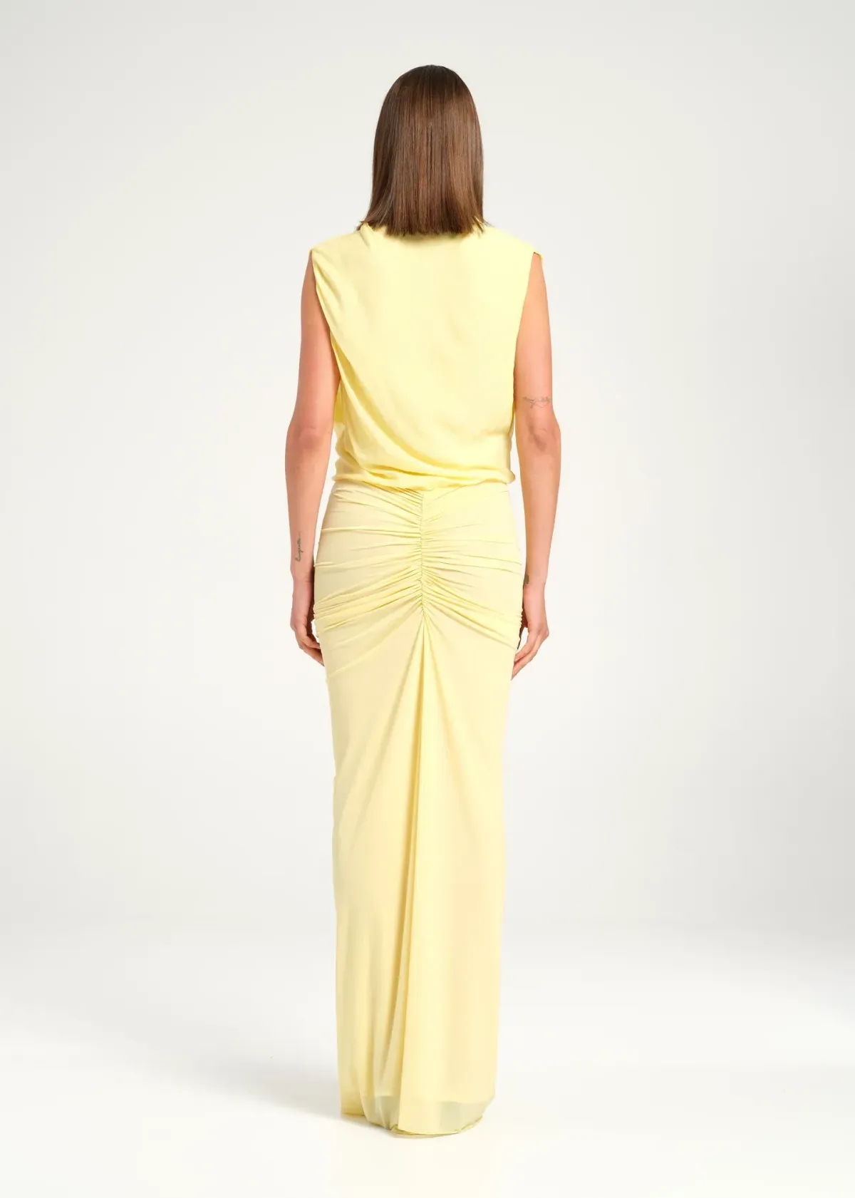 BENNI Willow Maxi Dress Gown In Butter | Size AU 10 - Image 6