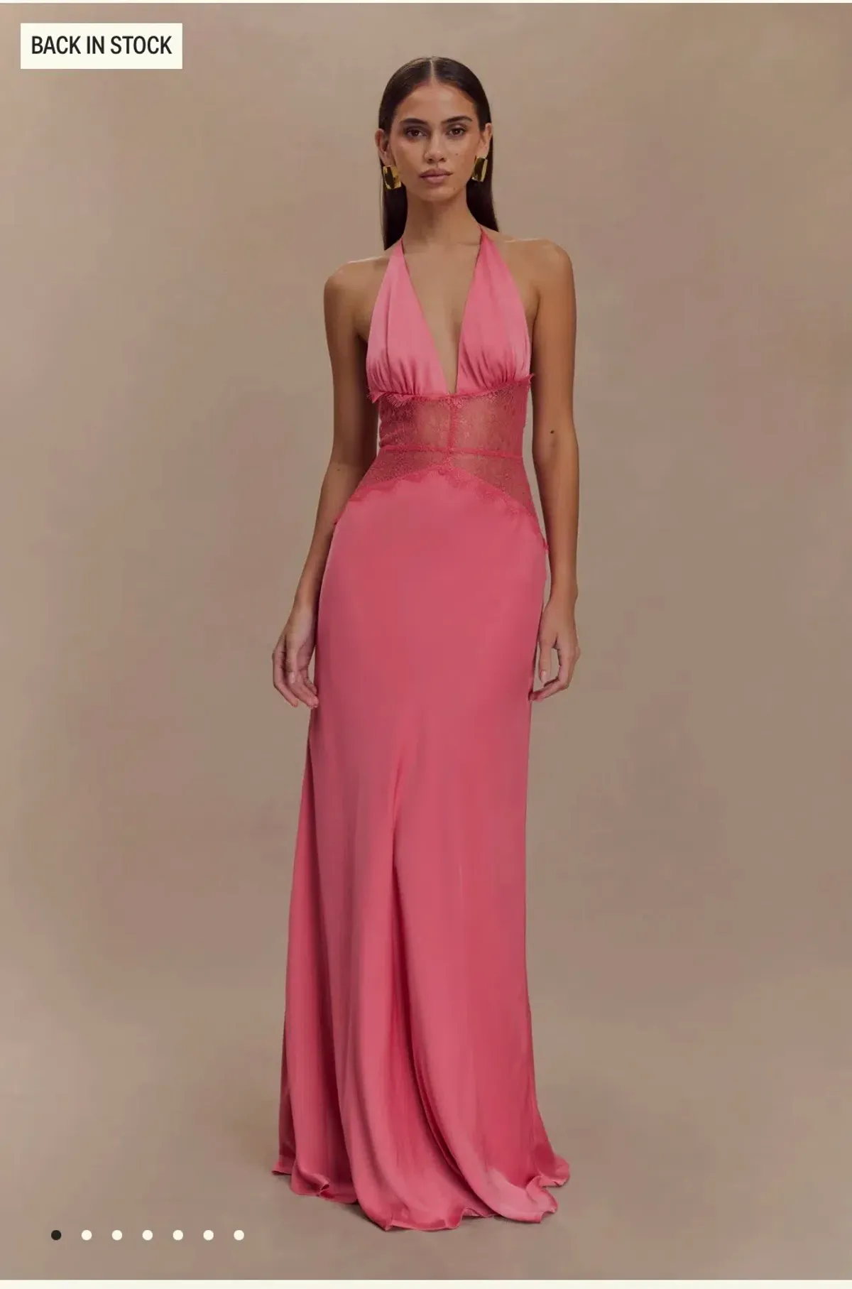 Meshki Dinah Lace And Satin Maxi Dress - Blush Rose - Image 5