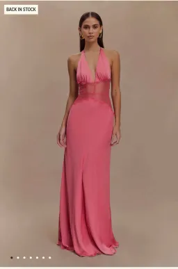 Meshki Dinah Lace And Satin Maxi Dress - Blush Rose for rent on The Volte - image 5