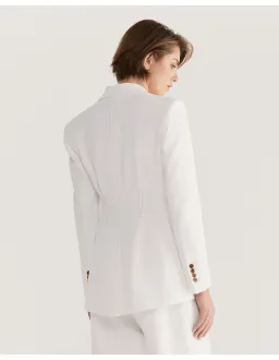Saba Dharma Stitch Detail Blazer Beige Size 14 for rent on The Volte - image 4