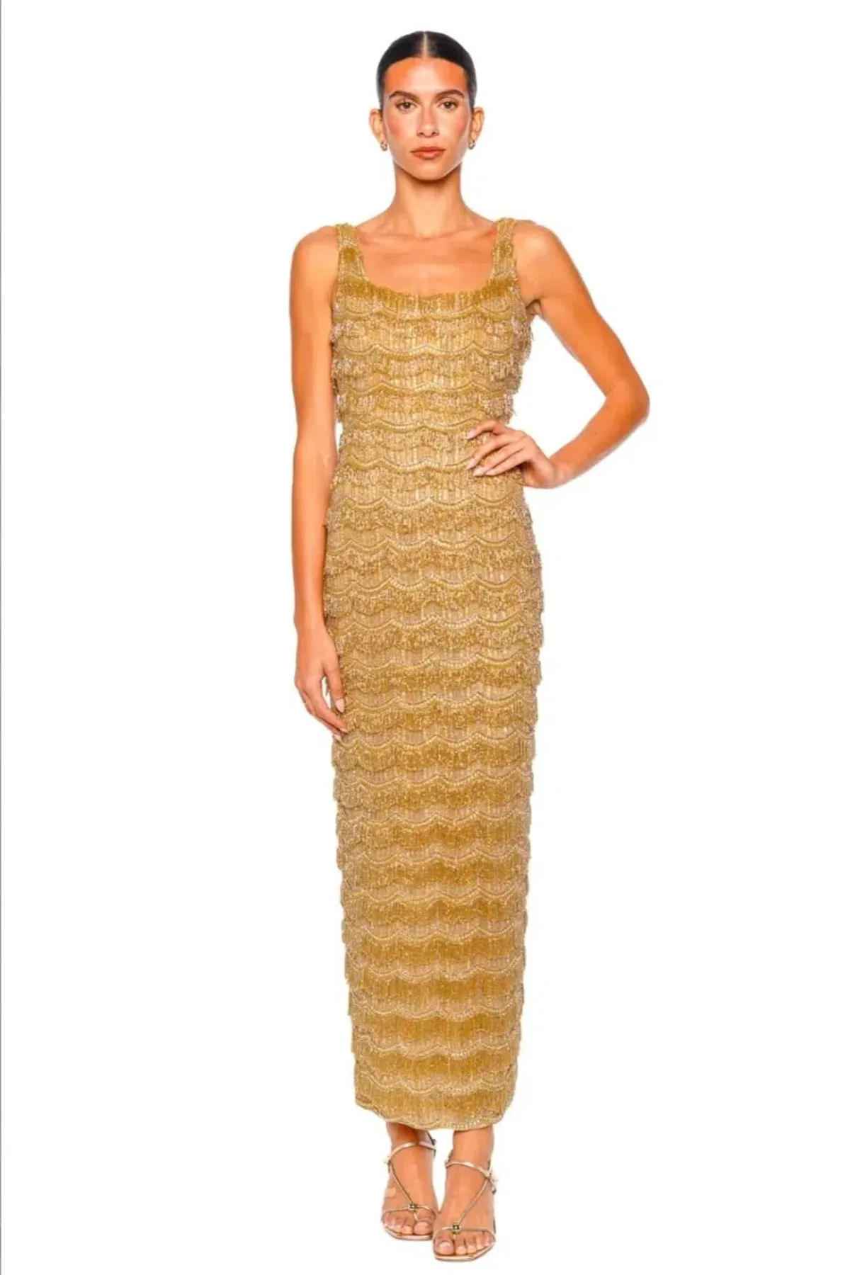 Rachel Gilbert Sadie Gown Gold 4/AU14 - Image 1