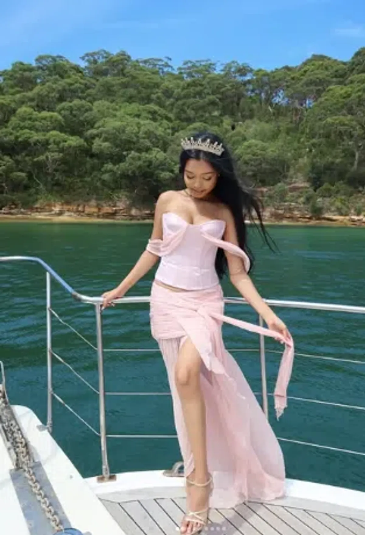 Sita Maxi Skirt + Corset Blush - Image 1