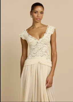 Arcina Ori ARABELLA DRESS BEIGE size Medium for rent on The Volte - image 4