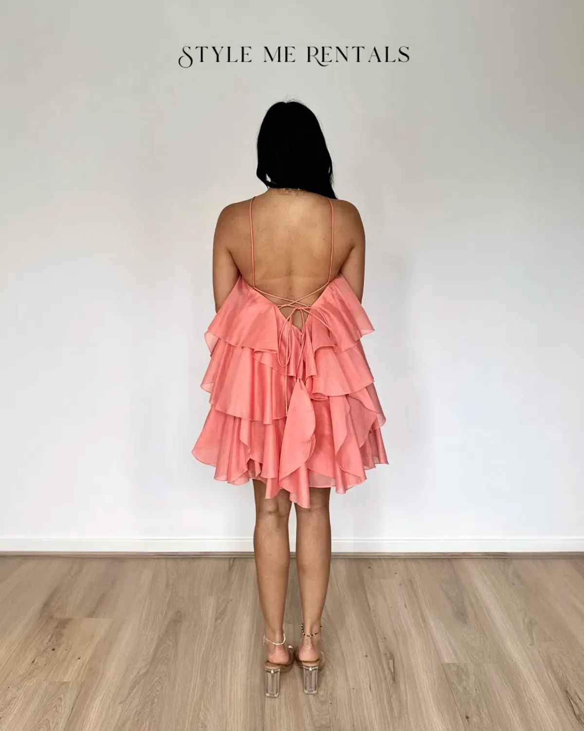 Aje Pandorea Layered Mini Dress Washed Coral Size 10 - Image 5