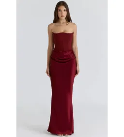 House of CB Persephone Dress in Wine Size M/AU10 for rent on The Volte - image 1